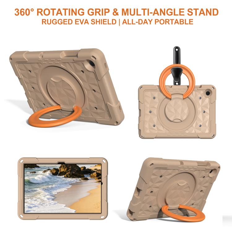 For Samsung Galaxy Tab A11+ / A9+ Magic Ring Rotation Holder Shockproof Tablet Case with Shoulder Straps