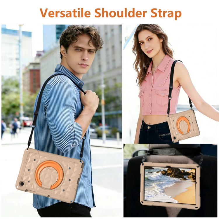 For Samsung Galaxy Tab A11+ / A9+ Magic Ring Rotation Holder Shockproof Tablet Case with Shoulder Straps