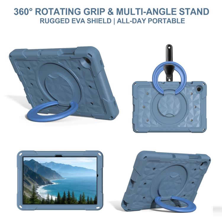 For Samsung Galaxy Tab A11+ / A9+ Magic Ring Rotation Holder Shockproof Tablet Case with Shoulder Straps