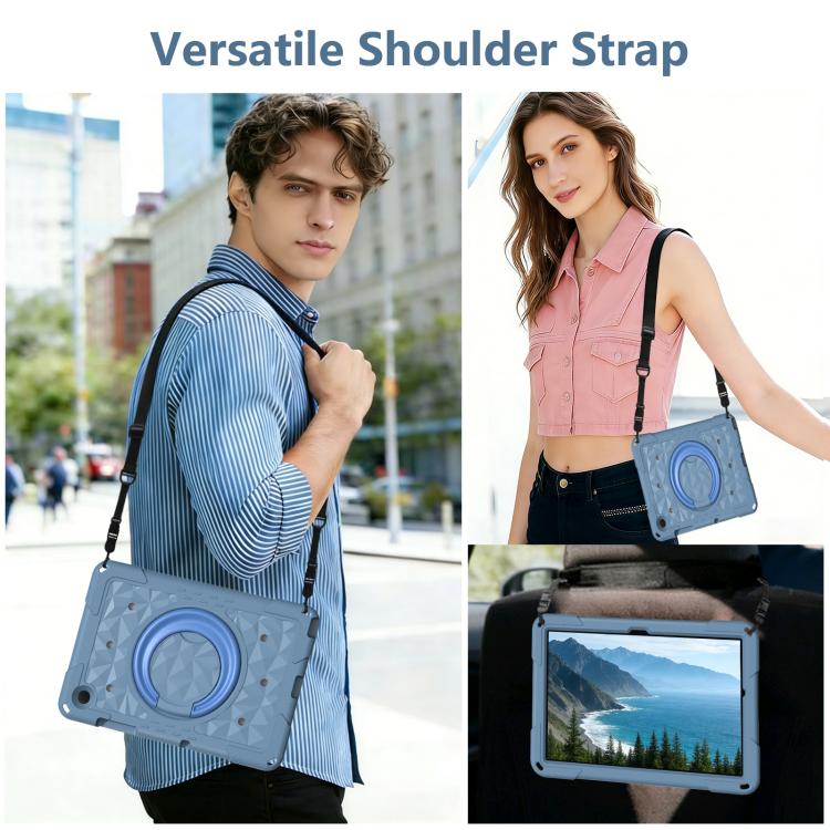For Samsung Galaxy Tab A11+ / A9+ Magic Ring Rotation Holder Shockproof Tablet Case with Shoulder Straps