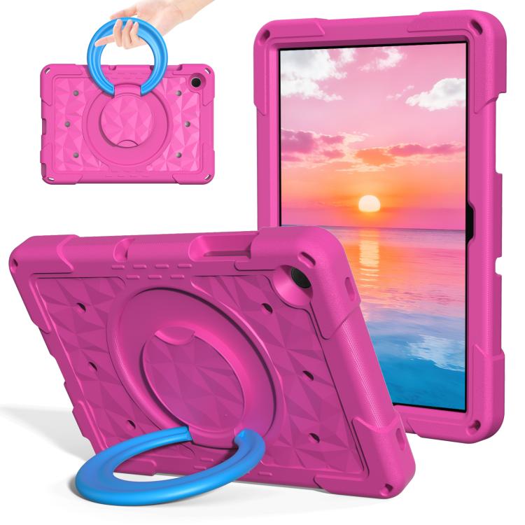 For Samsung Galaxy Tab A11+ / A9+ Magic Ring Rotation Holder Shockproof Tablet Case with Shoulder Straps