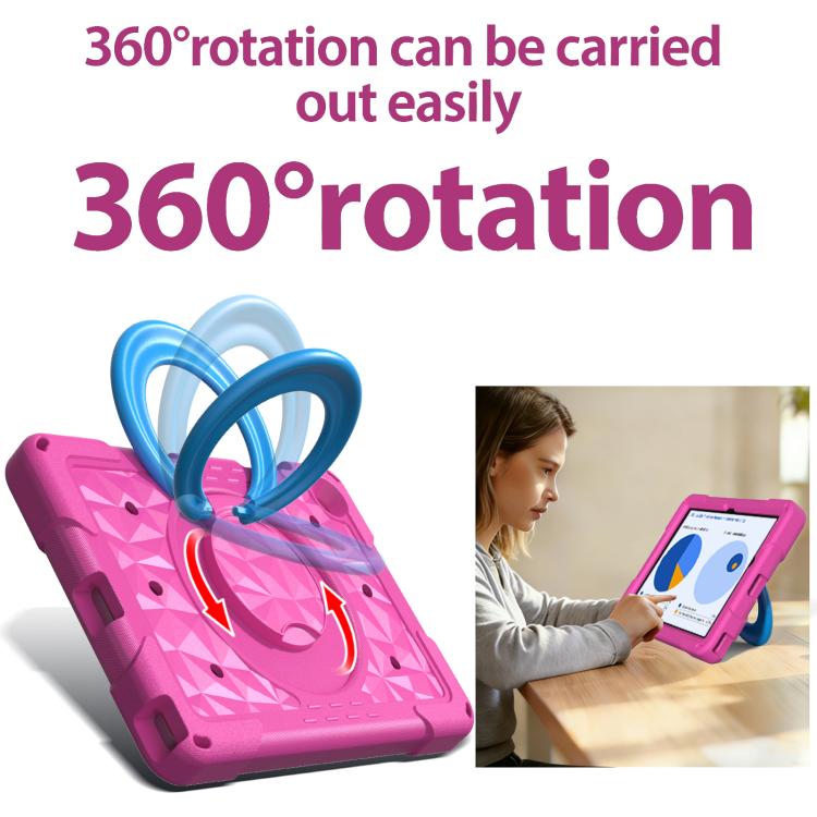 For Samsung Galaxy Tab A11+ / A9+ Magic Ring Rotation Holder Shockproof Tablet Case with Shoulder Straps