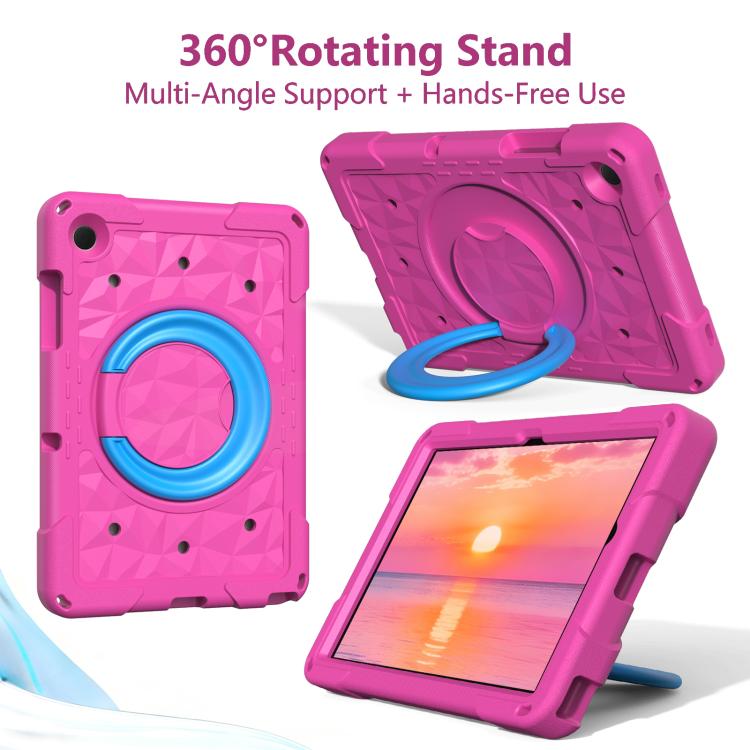 For Samsung Galaxy Tab A11+ / A9+ Magic Ring Rotation Holder Shockproof Tablet Case with Shoulder Straps