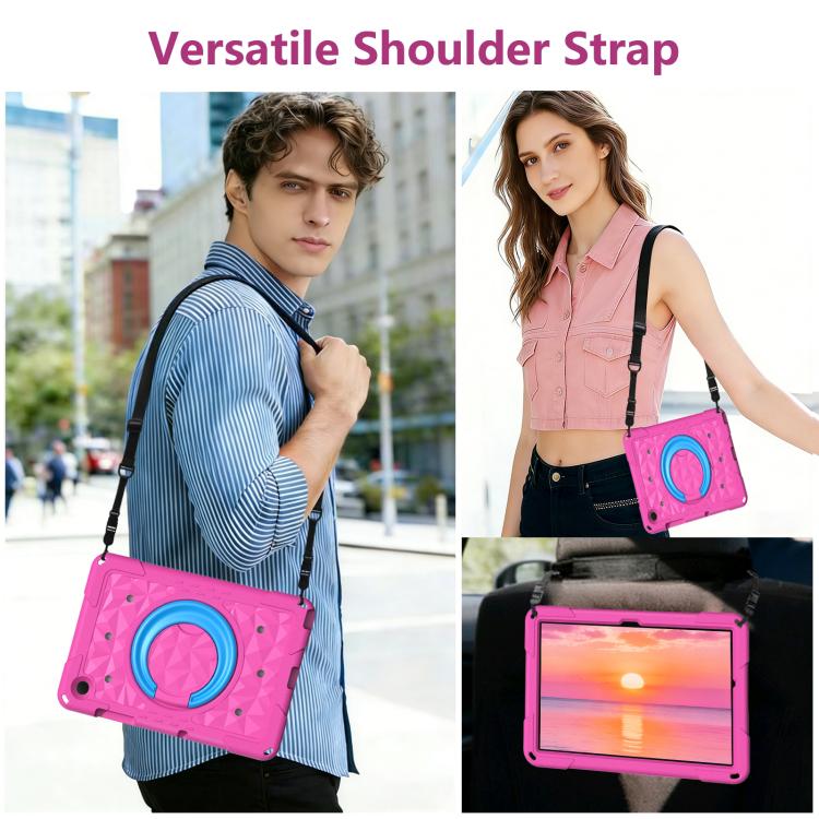 For Samsung Galaxy Tab A11+ / A9+ Magic Ring Rotation Holder Shockproof Tablet Case with Shoulder Straps