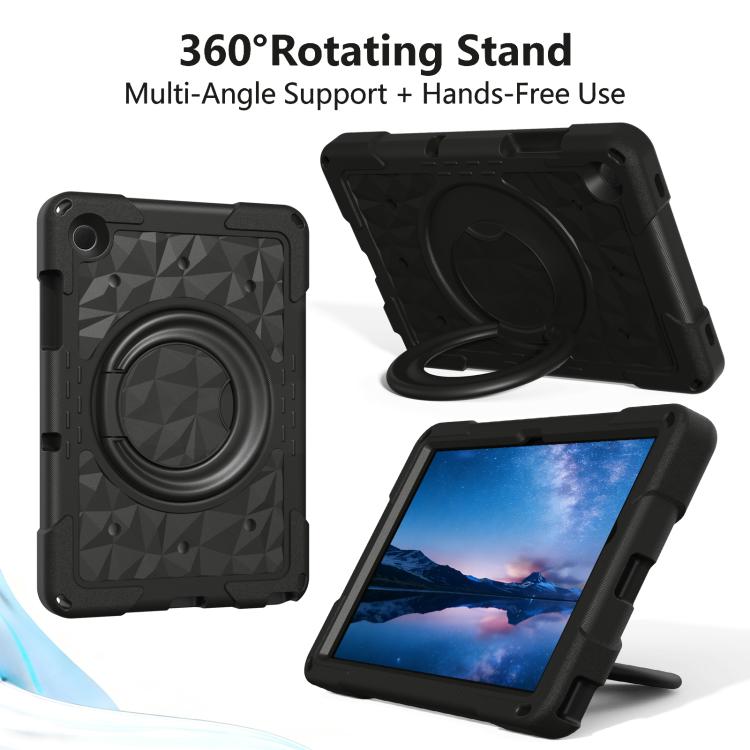 For Samsung Galaxy Tab A11+ / A9+ Magic Ring Rotation Holder Shockproof Tablet Case with Shoulder Straps