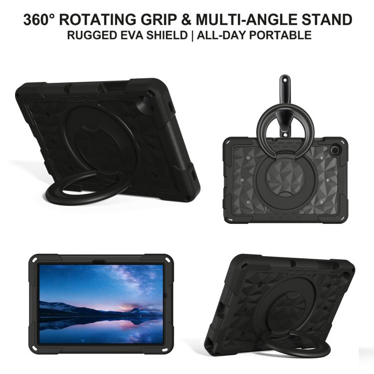 For Samsung Galaxy Tab A11+ / A9+ Magic Ring Rotation Holder Shockproof Tablet Case with Shoulder Straps