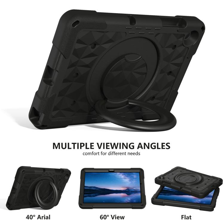 For Samsung Galaxy Tab A11+ / A9+ Magic Ring Rotation Holder Shockproof Tablet Case with Shoulder Straps