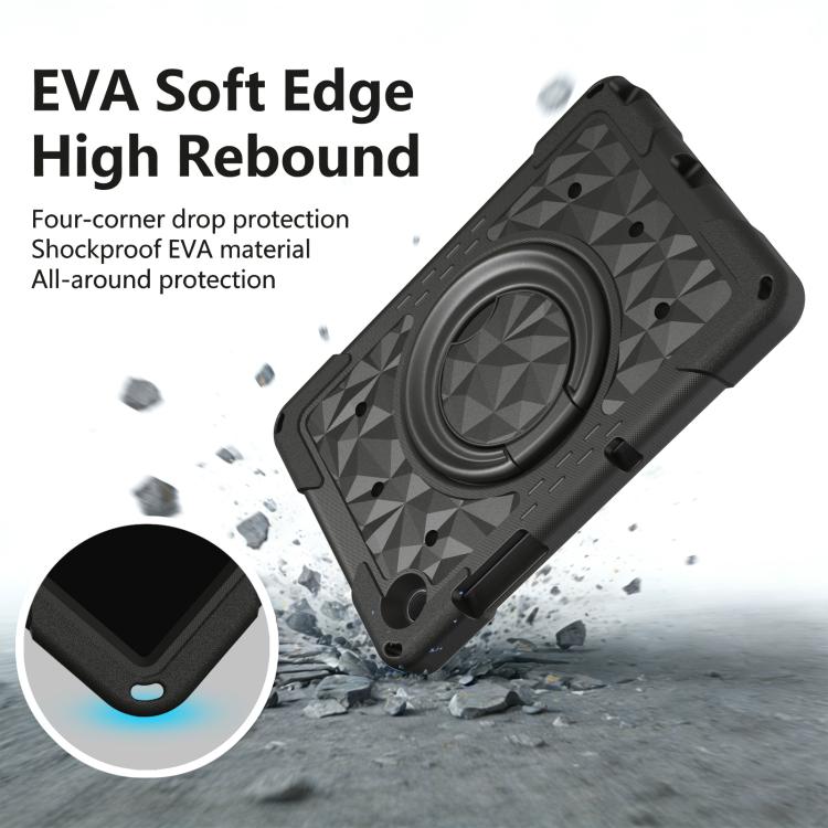 For Samsung Galaxy Tab A11+ / A9+ Magic Ring Rotation Holder Shockproof Tablet Case with Shoulder Straps