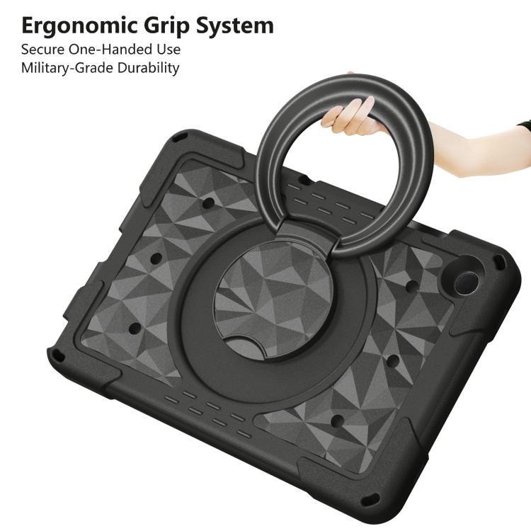 For Samsung Galaxy Tab A11+ / A9+ Magic Ring Rotation Holder Shockproof Tablet Case with Shoulder Straps