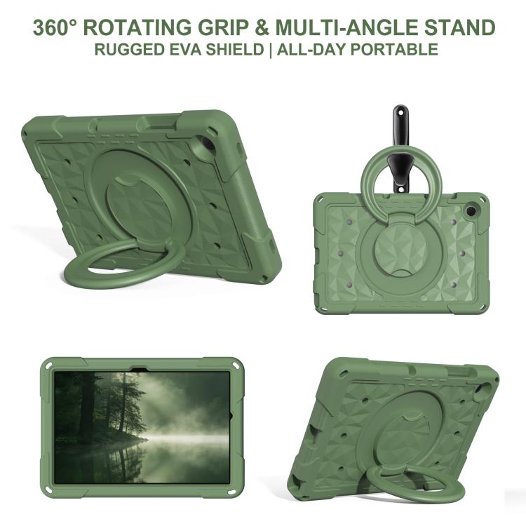 For Samsung Galaxy Tab A11+ / A9+ Magic Ring Rotation Holder Shockproof Tablet Case with Shoulder Straps