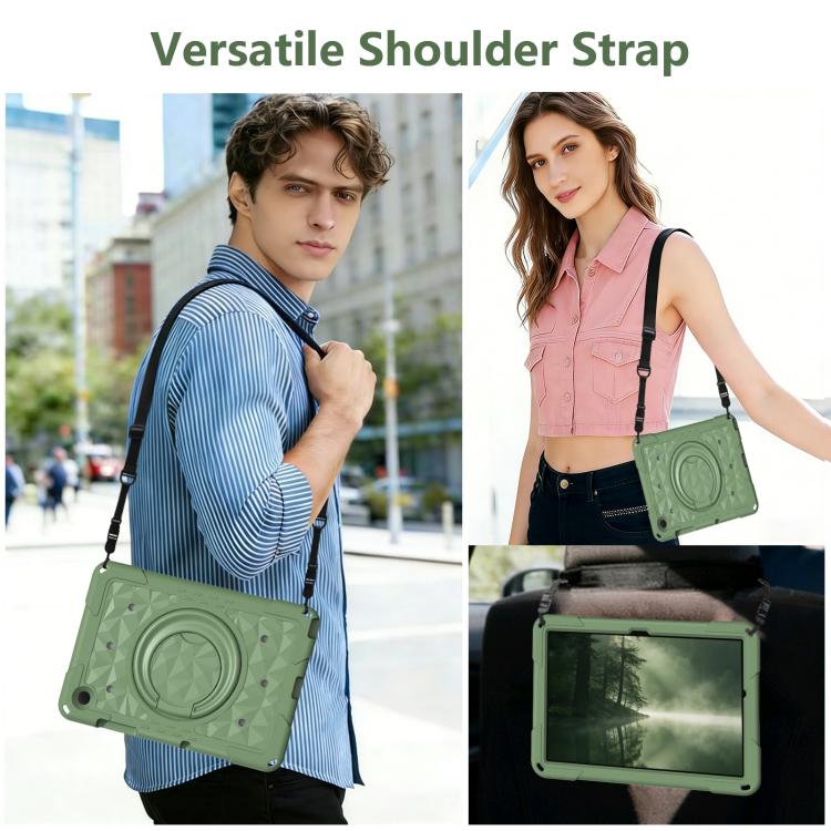 For Samsung Galaxy Tab A11+ / A9+ Magic Ring Rotation Holder Shockproof Tablet Case with Shoulder Straps