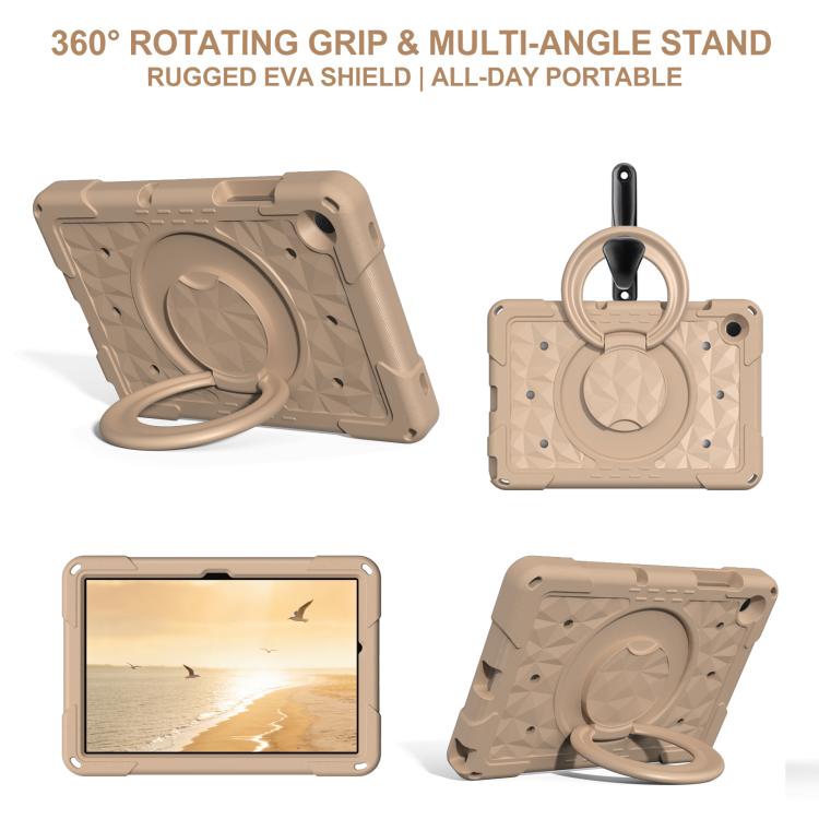 For Samsung Galaxy Tab A11+ / A9+ Magic Ring Rotation Holder Shockproof Tablet Case with Shoulder Straps