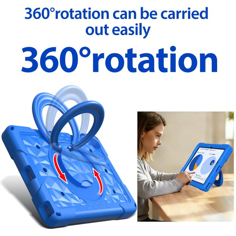 For Samsung Galaxy Tab A11+ / A9+ Magic Ring Rotation Holder Shockproof Tablet Case with Shoulder Straps