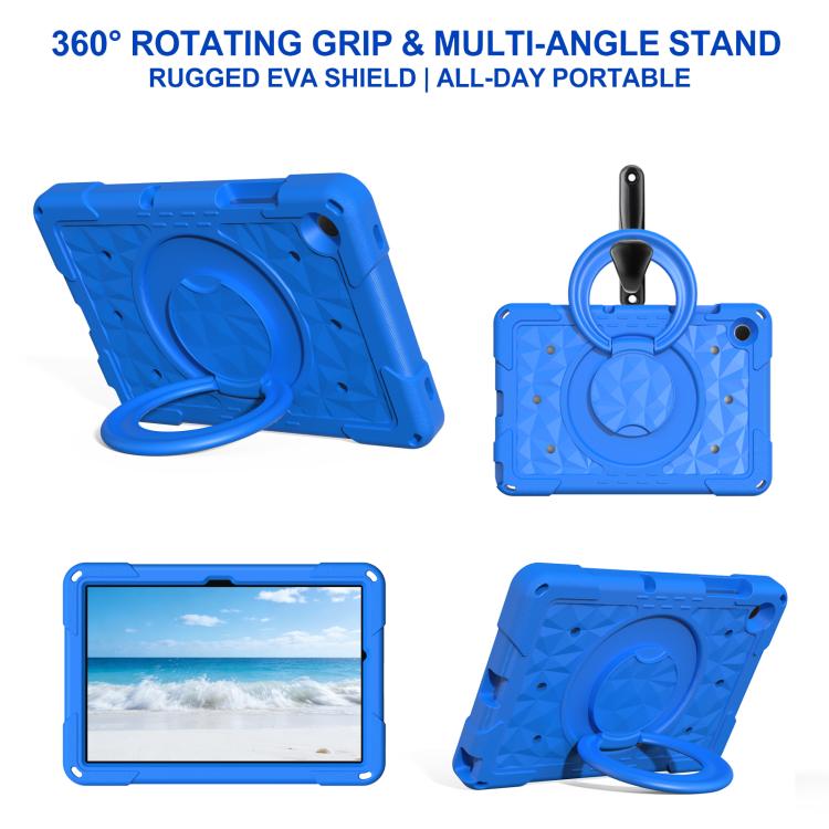 For Samsung Galaxy Tab A11+ / A9+ Magic Ring Rotation Holder Shockproof Tablet Case with Shoulder Straps