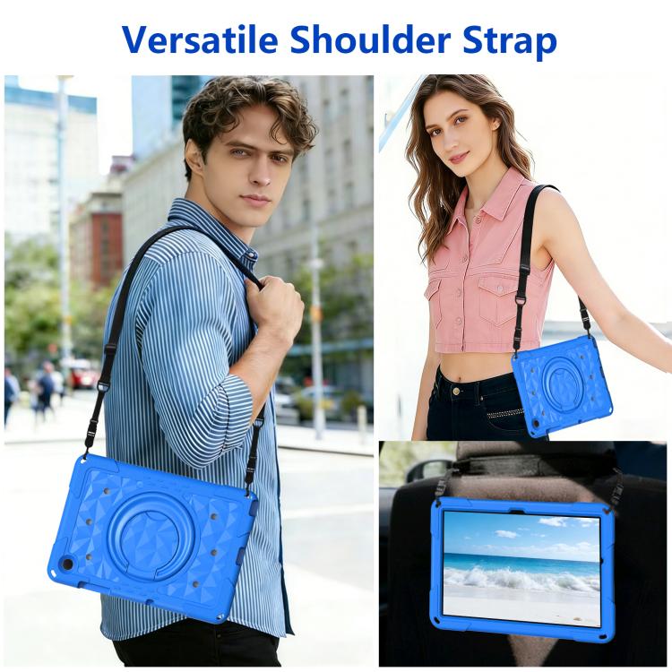 For Samsung Galaxy Tab A11+ / A9+ Magic Ring Rotation Holder Shockproof Tablet Case with Shoulder Straps