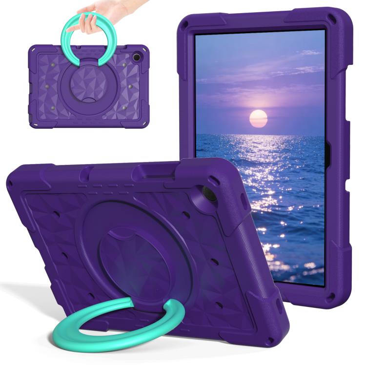 For Samsung Galaxy Tab A11+ / A9+ Magic Ring Rotation Holder Shockproof Tablet Case with Shoulder Straps