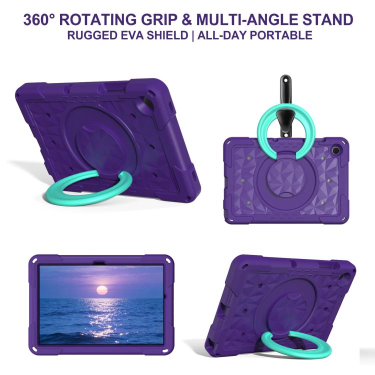 For Samsung Galaxy Tab A11+ / A9+ Magic Ring Rotation Holder Shockproof Tablet Case with Shoulder Straps