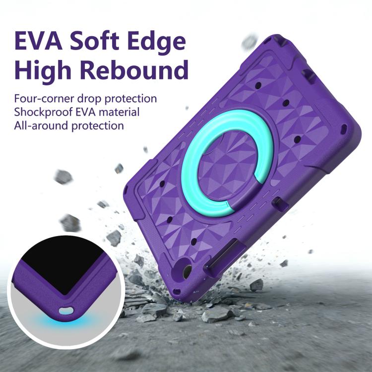 For Samsung Galaxy Tab A11+ / A9+ Magic Ring Rotation Holder Shockproof Tablet Case with Shoulder Straps