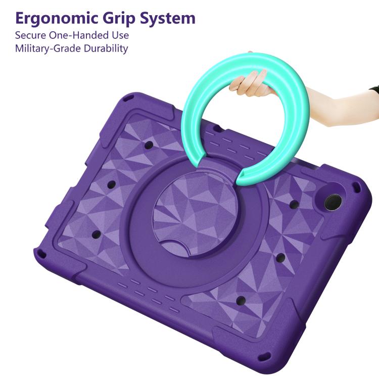 For Samsung Galaxy Tab A11+ / A9+ Magic Ring Rotation Holder Shockproof Tablet Case with Shoulder Straps