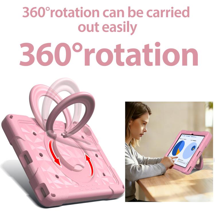 For Samsung Galaxy Tab A11+ / A9+ Magic Ring Rotation Holder Shockproof Tablet Case with Shoulder Straps