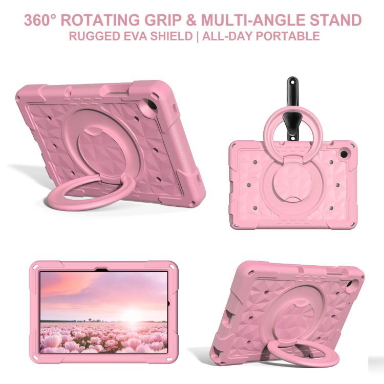 For Samsung Galaxy Tab A11+ / A9+ Magic Ring Rotation Holder Shockproof Tablet Case with Shoulder Straps
