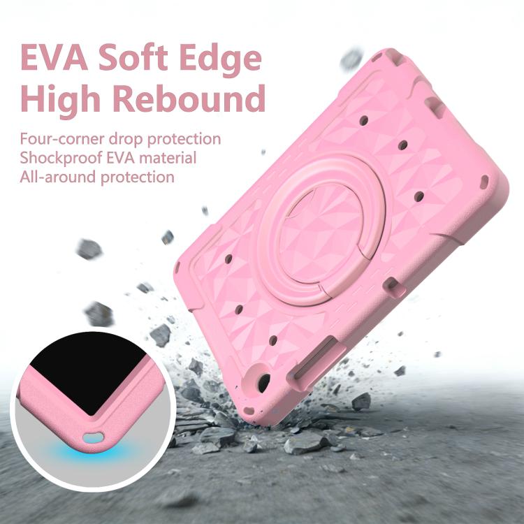 For Samsung Galaxy Tab A11+ / A9+ Magic Ring Rotation Holder Shockproof Tablet Case with Shoulder Straps