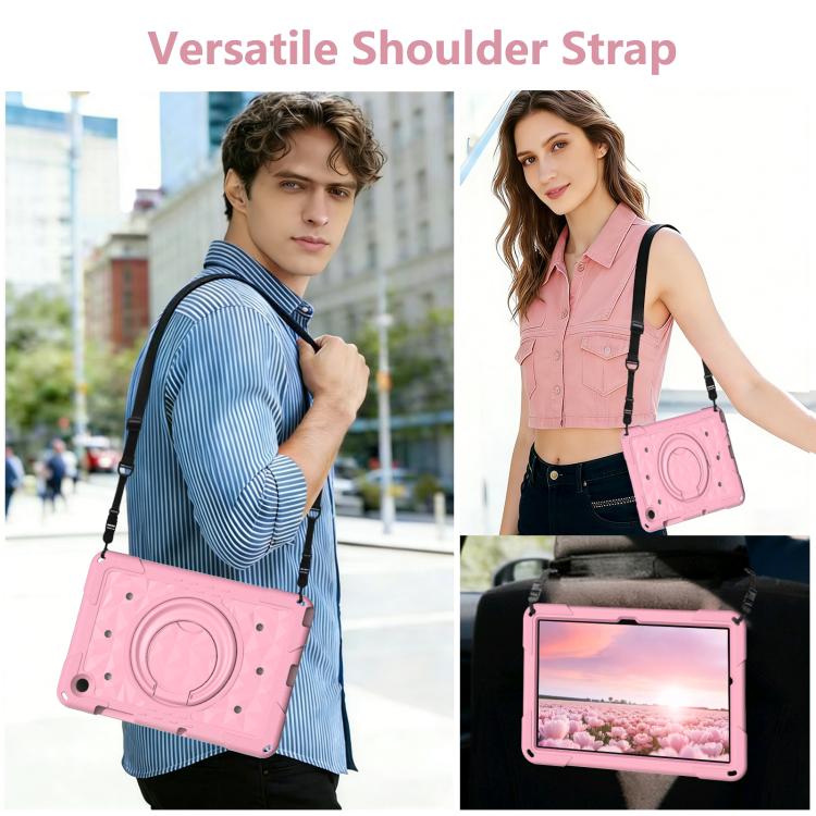 For Samsung Galaxy Tab A11+ / A9+ Magic Ring Rotation Holder Shockproof Tablet Case with Shoulder Straps