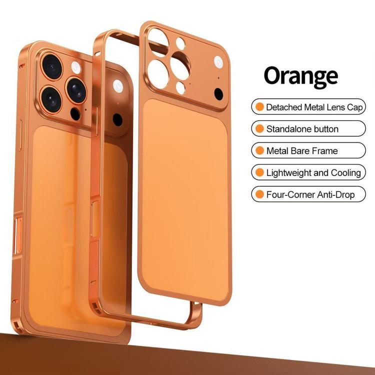 For iPhone 16 Pro Instantly Transforms into 17 Pro Metal Frame 3D Alloy Back Phone Case