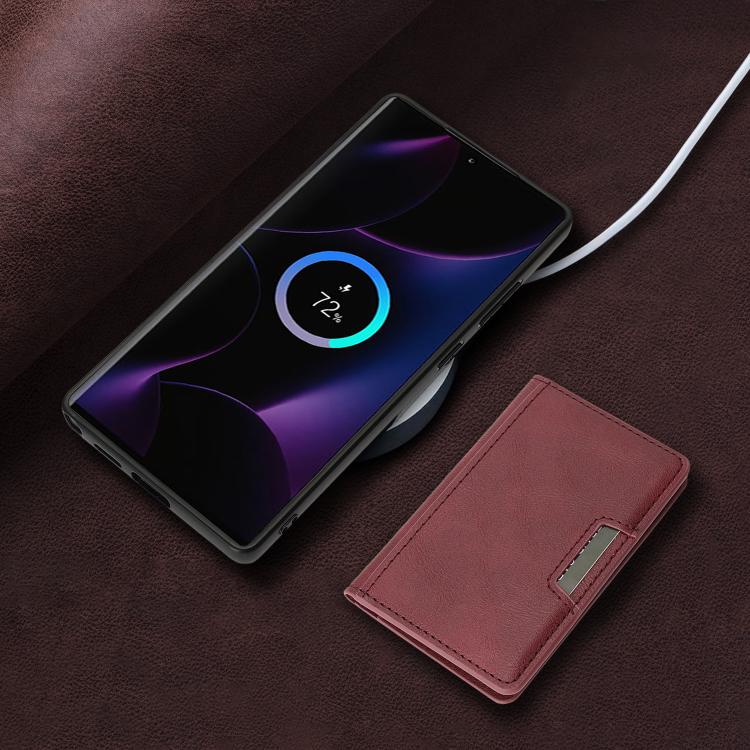 For Samsung Galaxy S26 Ultra 5G Kalebol Strong MagSafe Magnetic Two-Fold Card Bag Leather Phone Case