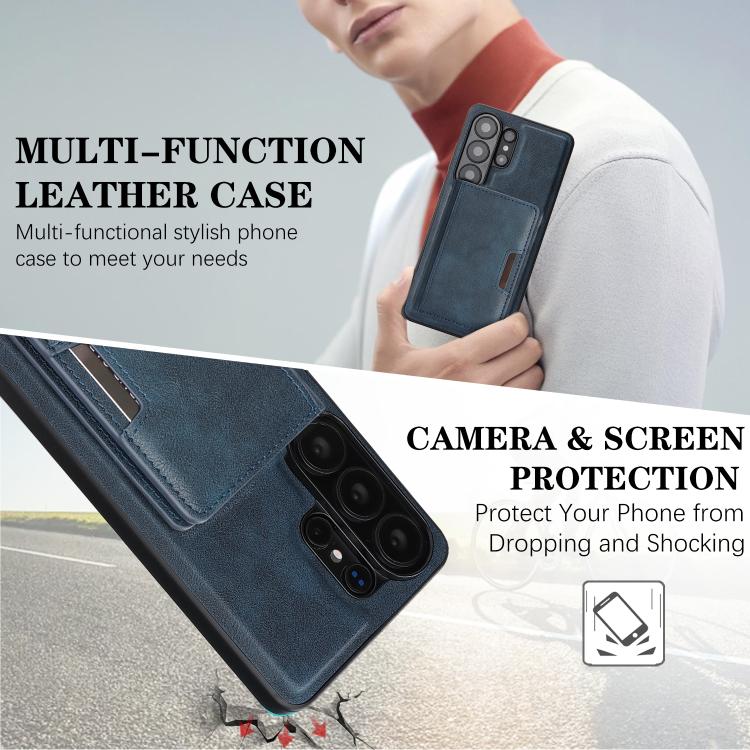 For Samsung Galaxy S26 Ultra 5G Kalebol Strong MagSafe Magnetic Two-Fold Card Bag Leather Phone Case