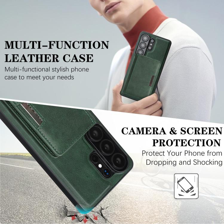 For Samsung Galaxy S26 Ultra 5G Kalebol Strong MagSafe Magnetic Two-Fold Card Bag Leather Phone Case