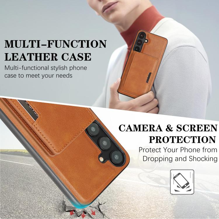 For Samsung Galaxy S25 5G Kalebol Strong MagSafe Magnetic Two-Fold Card Bag Leather Phone Case