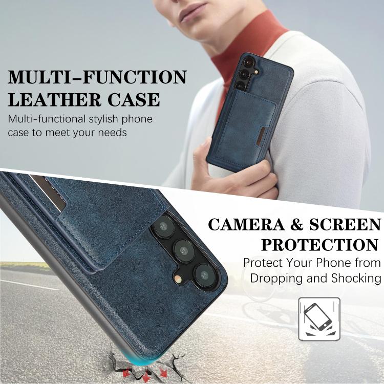 For Samsung Galaxy S25 5G Kalebol Strong MagSafe Magnetic Two-Fold Card Bag Leather Phone Case