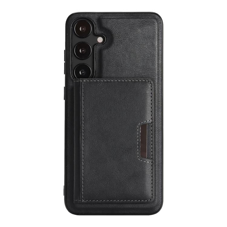 For Samsung Galaxy S24+ 5G Kalebol Strong MagSafe Magnetic Two-Fold Card Bag Leather Phone Case