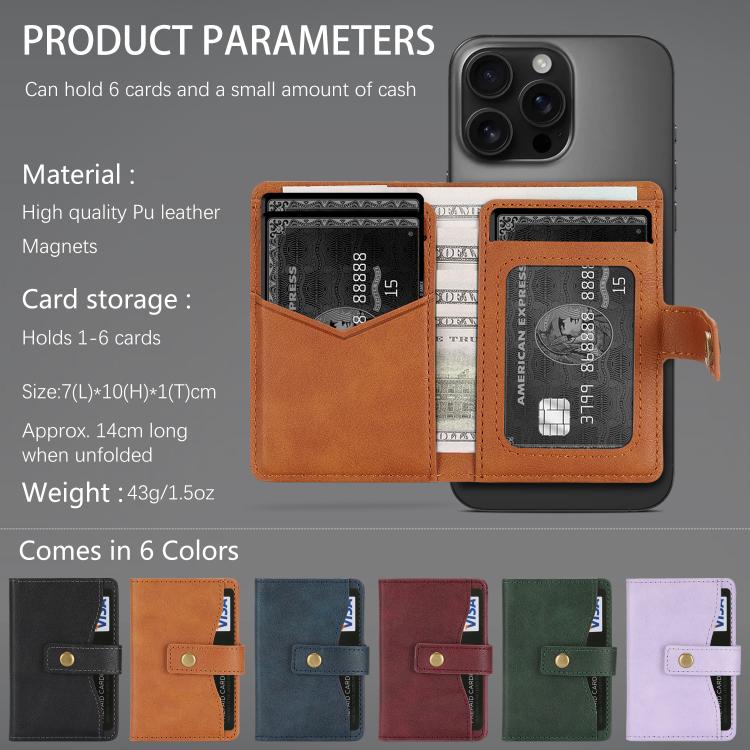 Bond Wallet Ring Magnetic Leather Card Holder