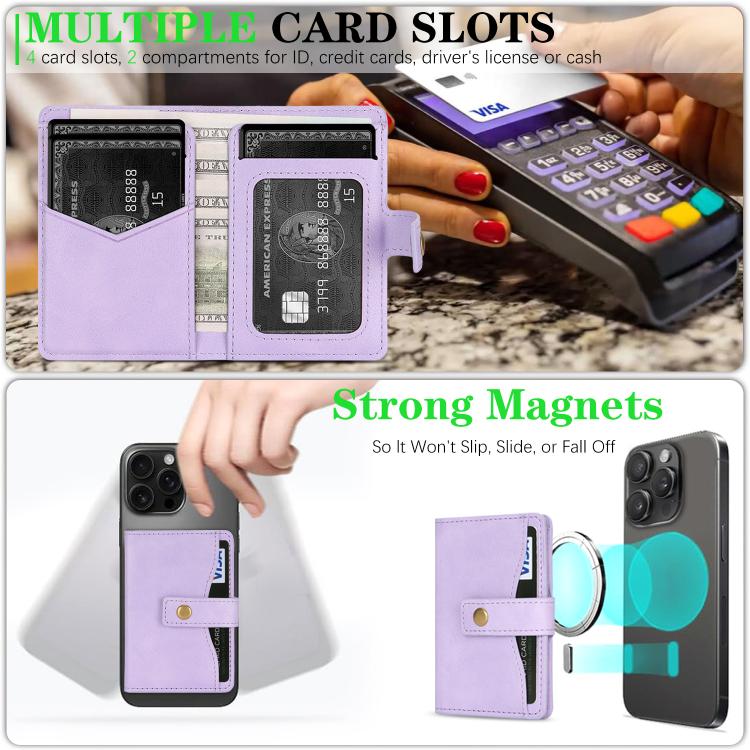 Bond Wallet Ring Magnetic Leather Card Holder