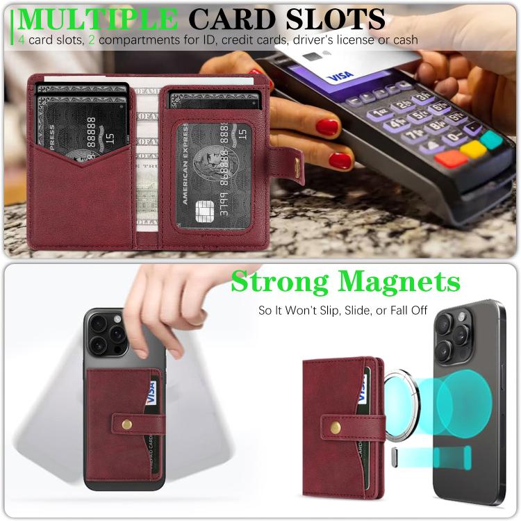 Bond Wallet Ring Magnetic Leather Card Holder