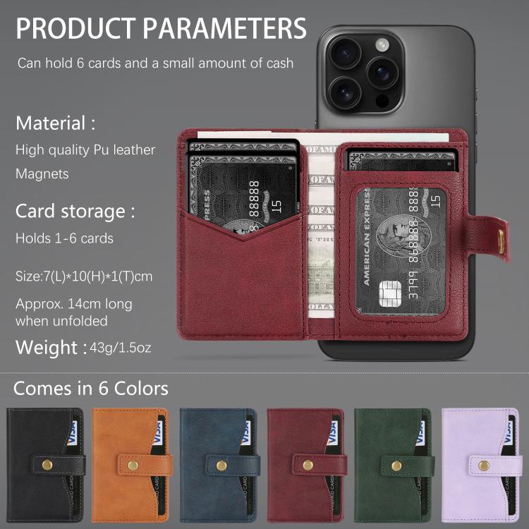 Bond Wallet Ring Magnetic Leather Card Holder