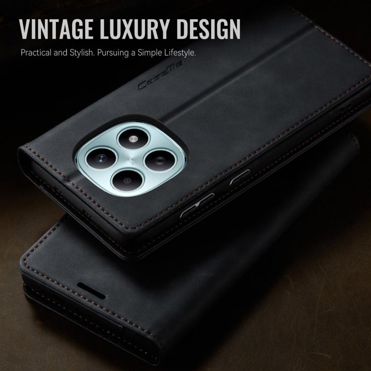 For Redmi Note 15 4G / 5G Global 164mm CaseMe 033 Calf Leather Lining Microfibre RFID Blocking Phone Case