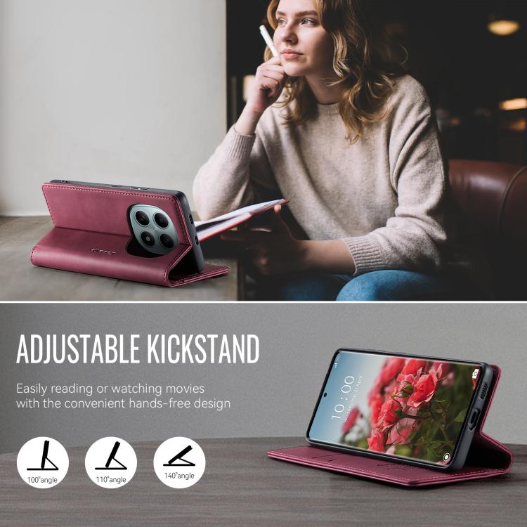 For Redmi Note 15 4G / 5G Global 164mm CaseMe 033 Calf Leather Lining Microfibre RFID Blocking Phone Case