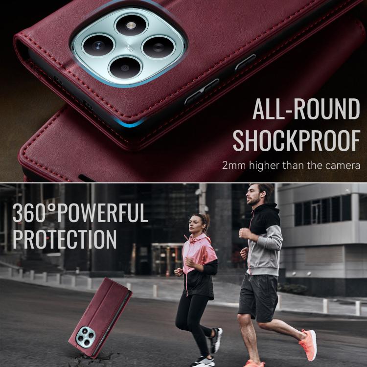For Redmi Note 15 4G / 5G Global 164mm CaseMe 033 Calf Leather Lining Microfibre RFID Blocking Phone Case