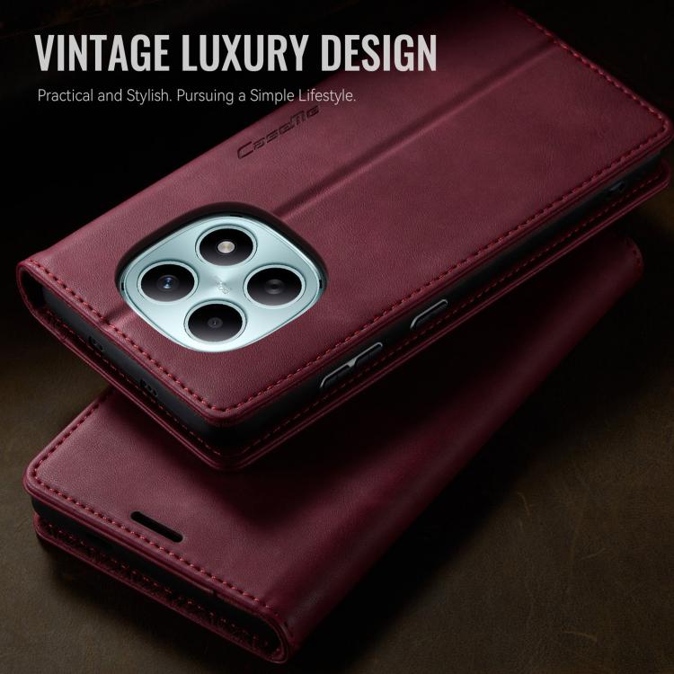 For Redmi Note 15 4G / 5G Global 164mm CaseMe 033 Calf Leather Lining Microfibre RFID Blocking Phone Case