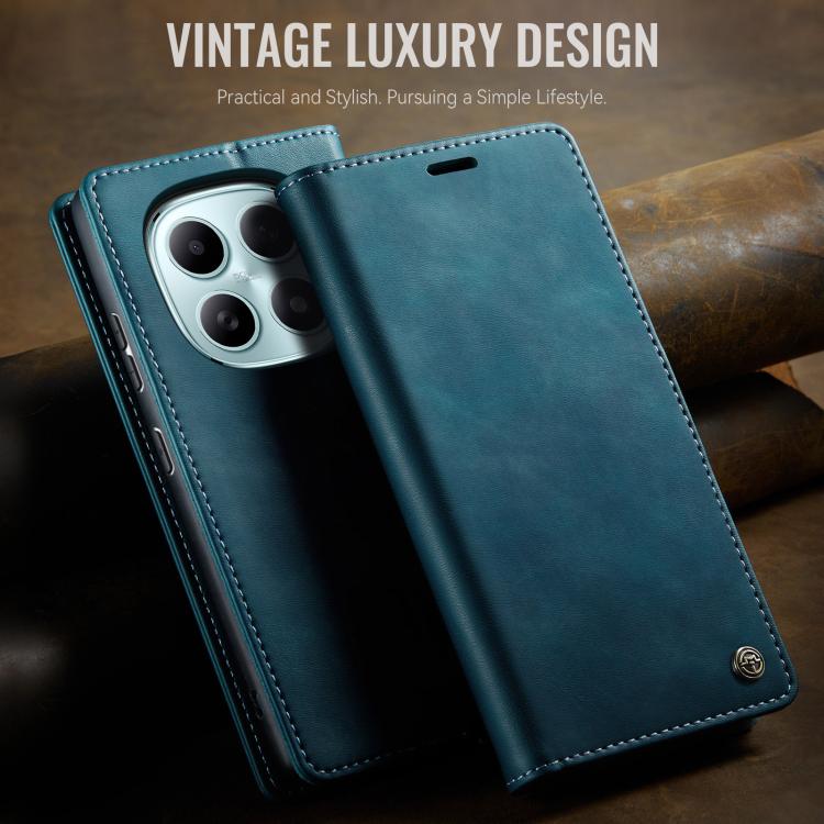 For Redmi Note 15 4G / 5G Global 164mm CaseMe 033 Calf Leather Lining Microfibre RFID Blocking Phone Case