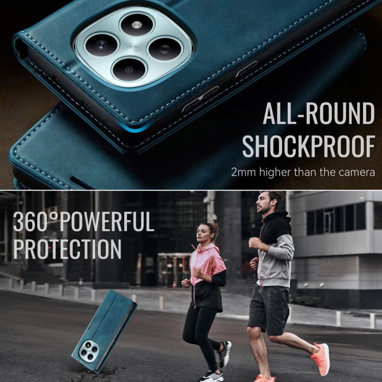 For Redmi Note 15 4G / 5G Global 164mm CaseMe 033 Calf Leather Lining Microfibre RFID Blocking Phone Case