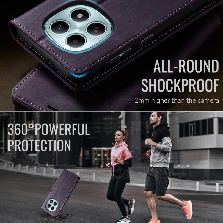 For Redmi Note 15 4G / 5G Global 164mm CaseMe 033 Calf Leather Lining Microfibre RFID Blocking Phone Case