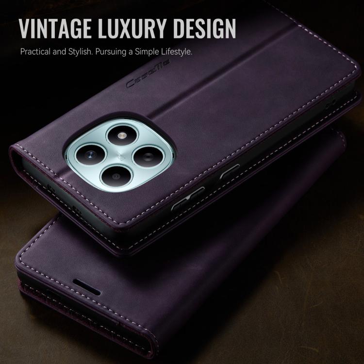 For Redmi Note 15 4G / 5G Global 164mm CaseMe 033 Calf Leather Lining Microfibre RFID Blocking Phone Case