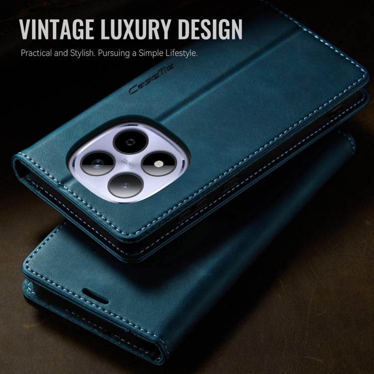 For Redmi Note 15 Pro 4G Global 163.2mm CaseMe 033 Calf Leather Lining Microfibre RFID Blocking Phone Case