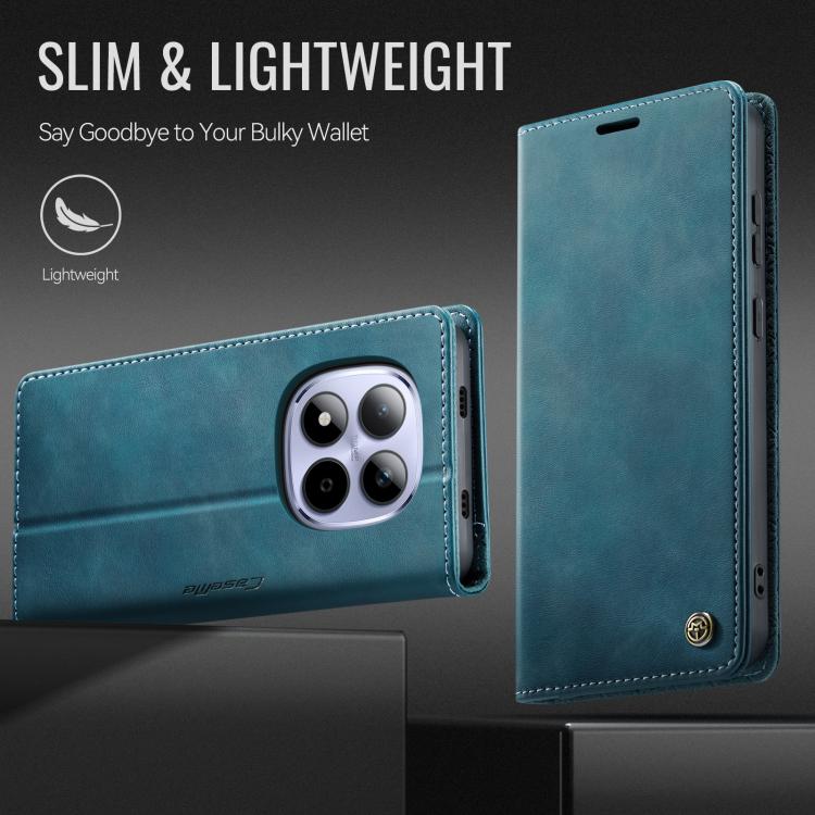For Redmi Note 15 Pro 5G Global 163.6mm CaseMe 033 Calf Leather Lining Microfibre RFID Blocking Phone Case