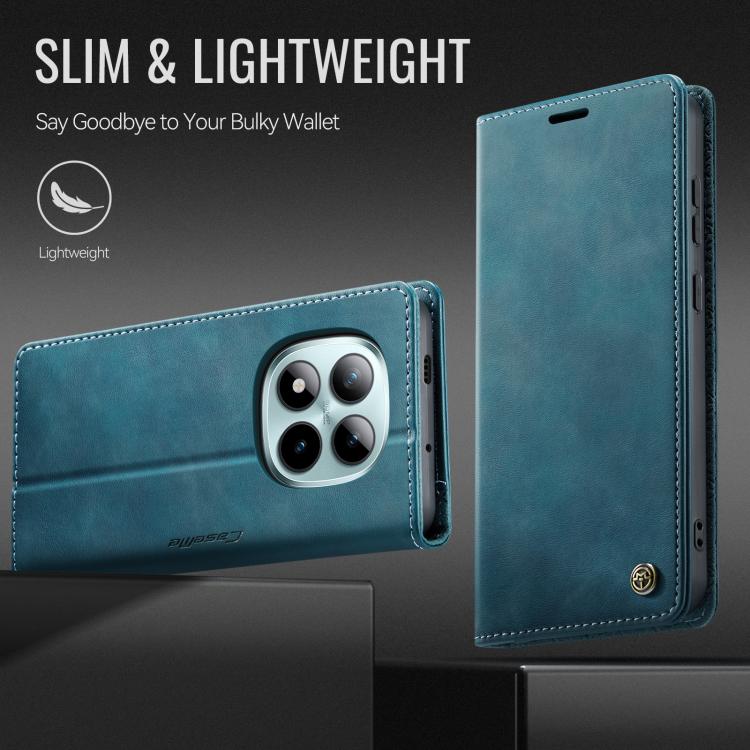For Redmi Note 15 Pro+ 5G Global 163.3mm CaseMe 033 Calf Leather Lining Microfibre RFID Blocking Phone Case
