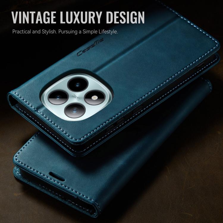 For Redmi Note 15 Pro+ 5G Global 163.3mm CaseMe 033 Calf Leather Lining Microfibre RFID Blocking Phone Case